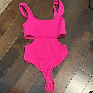 Garage Hot Pink Cutout Bodysuit